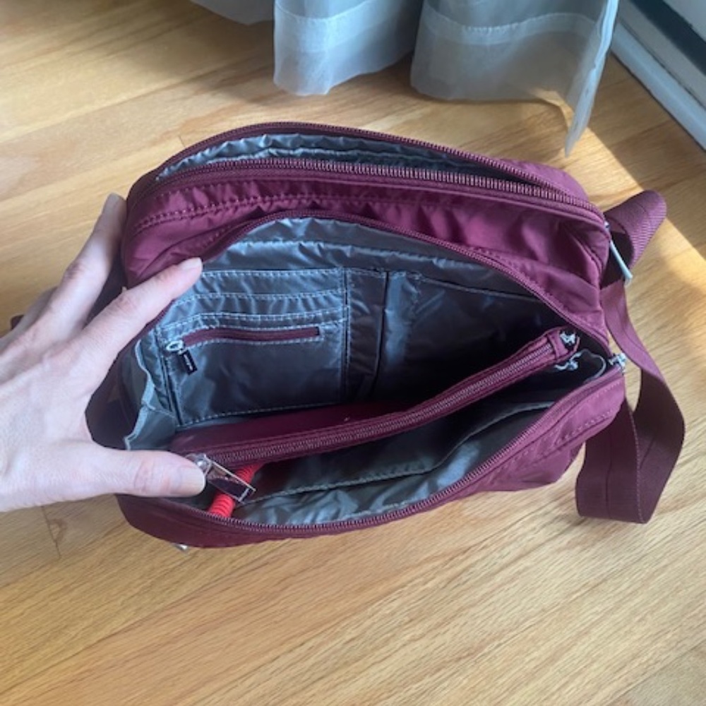 Hedgren RFID Burgundy Crossbody Bag - Picture 6 of 7